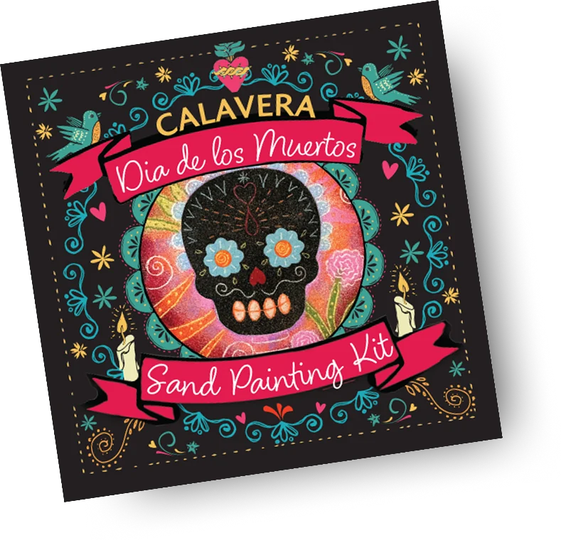 Calavera Día de los Muertos Sand Painting Kit product box